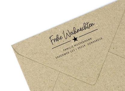 Individueller Weihnachtsstempel "Frohe Post" - IN LOVE WITH PAPER