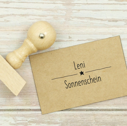 Namensstempel Stern - IN LOVE WITH PAPER