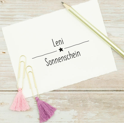 Namensstempel Stern - IN LOVE WITH PAPER