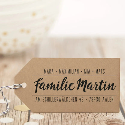 Personalisierter Adressstempel "Aalen" - IN LOVE WITH PAPER