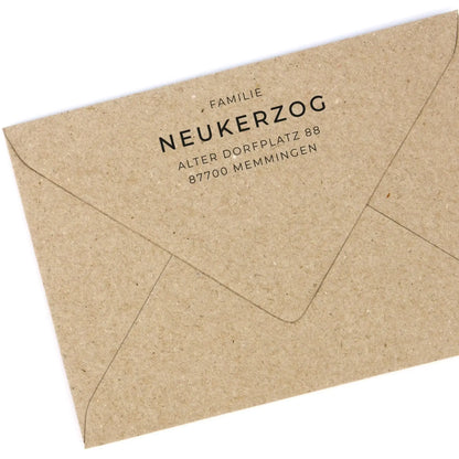 Personalisierter Adressstempel "Memmingen" - IN LOVE WITH PAPER