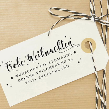 Personalisierter Weihnachtsstempel "Familienstern" - IN LOVE WITH PAPER