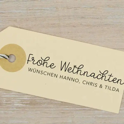 Personalisierter Weihnachtsstempel "Frohe Weihnachten" (PS01) - IN LOVE WITH PAPER