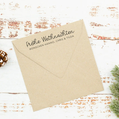 Personalisierter Weihnachtsstempel "Frohe Weihnachten" (PS01) - IN LOVE WITH PAPER