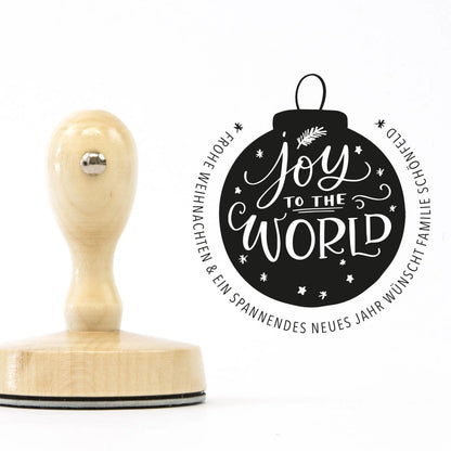 Personalisierter Weihnachtsstempel "Joy" - IN LOVE WITH PAPER