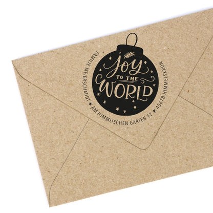 Personalisierter Weihnachtsstempel "Joy" - IN LOVE WITH PAPER