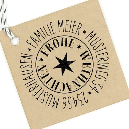 Personalisierter Weihnachtsstempel "Texterei" - IN LOVE WITH PAPER