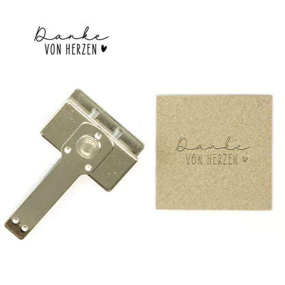 Prägestempel "Danke von Herzen" - IN LOVE WITH PAPER