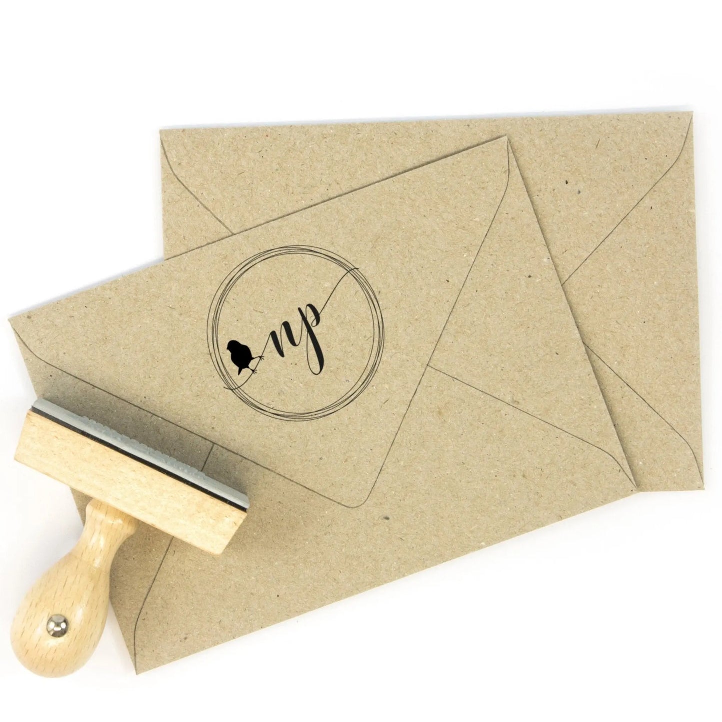 Runder Stempel "Initial Bird" - IN LOVE WITH PAPER