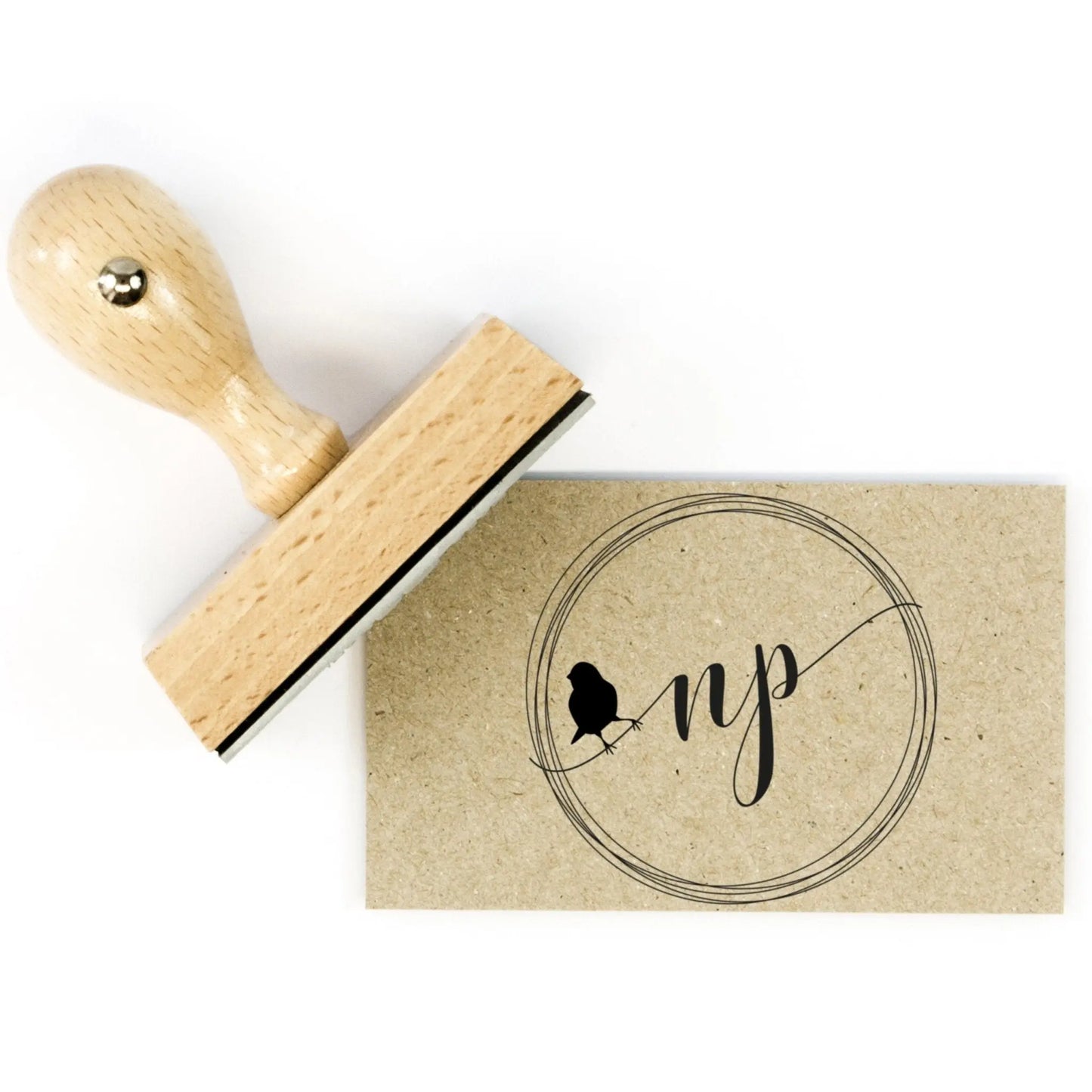 Runder Stempel "Initial Bird" - IN LOVE WITH PAPER