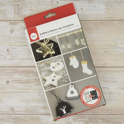 Silikon-Gießform "Winter" für Christbaumanhänger