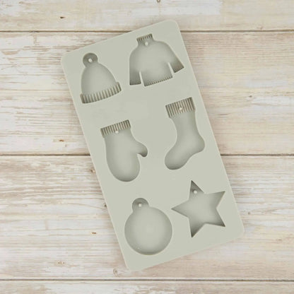 Silikon-Gießform "Winter" für Christbaumanhänger