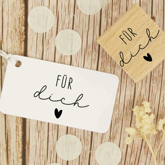 Stempel "Für dich" mit Herz