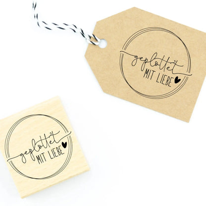 Stempel "geplottet mit Liebe" - IN LOVE WITH PAPER