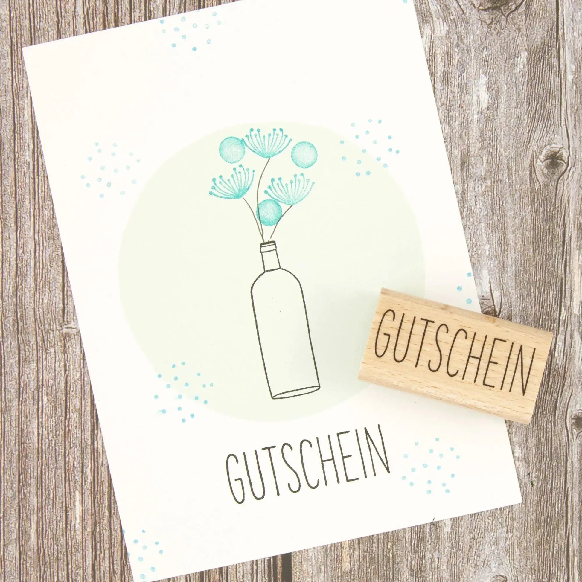 Stempel "GUTSCHEIN" - IN LOVE WITH PAPER