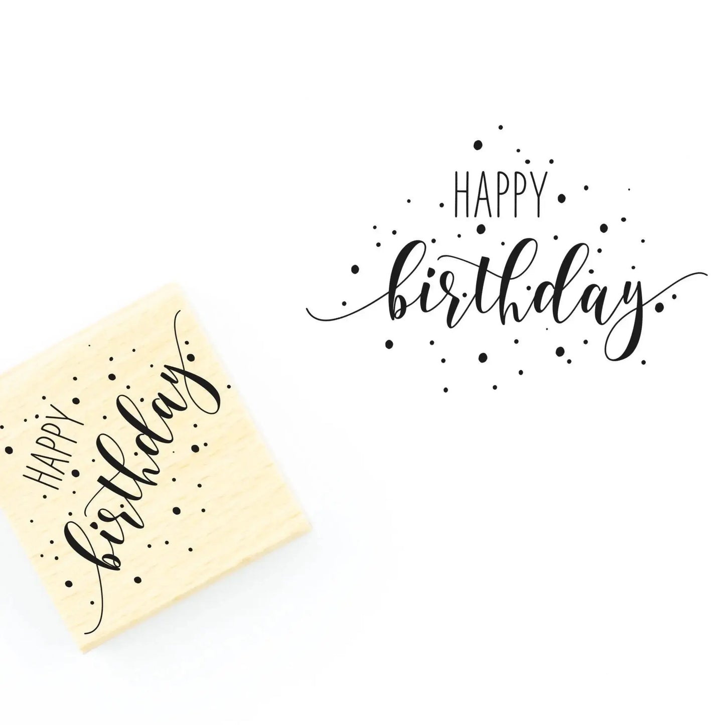 Stempel "Happy Birthday" mit Konfetti - IN LOVE WITH PAPER