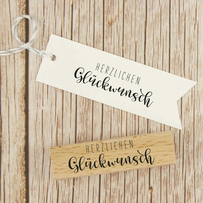 Stempel "Herzlichen Glückwunsch" - IN LOVE WITH PAPER