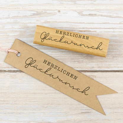 Stempel "Herzlichen Glückwunsch" groß - IN LOVE WITH PAPER