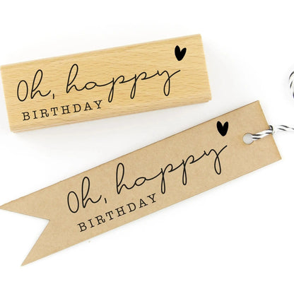 Stempel "Oh, happy birthday" extra groß - IN LOVE WITH PAPER