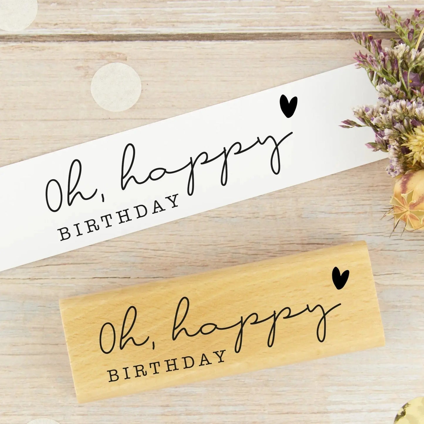 Stempel "Oh, happy birthday" extra groß - IN LOVE WITH PAPER