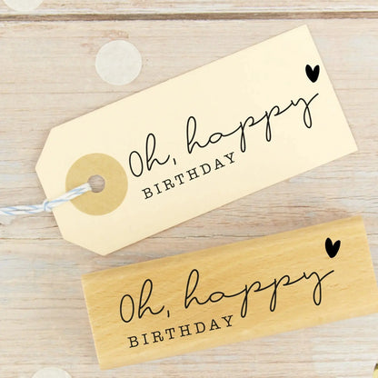 Stempel "Oh, happy birthday" extra groß - IN LOVE WITH PAPER