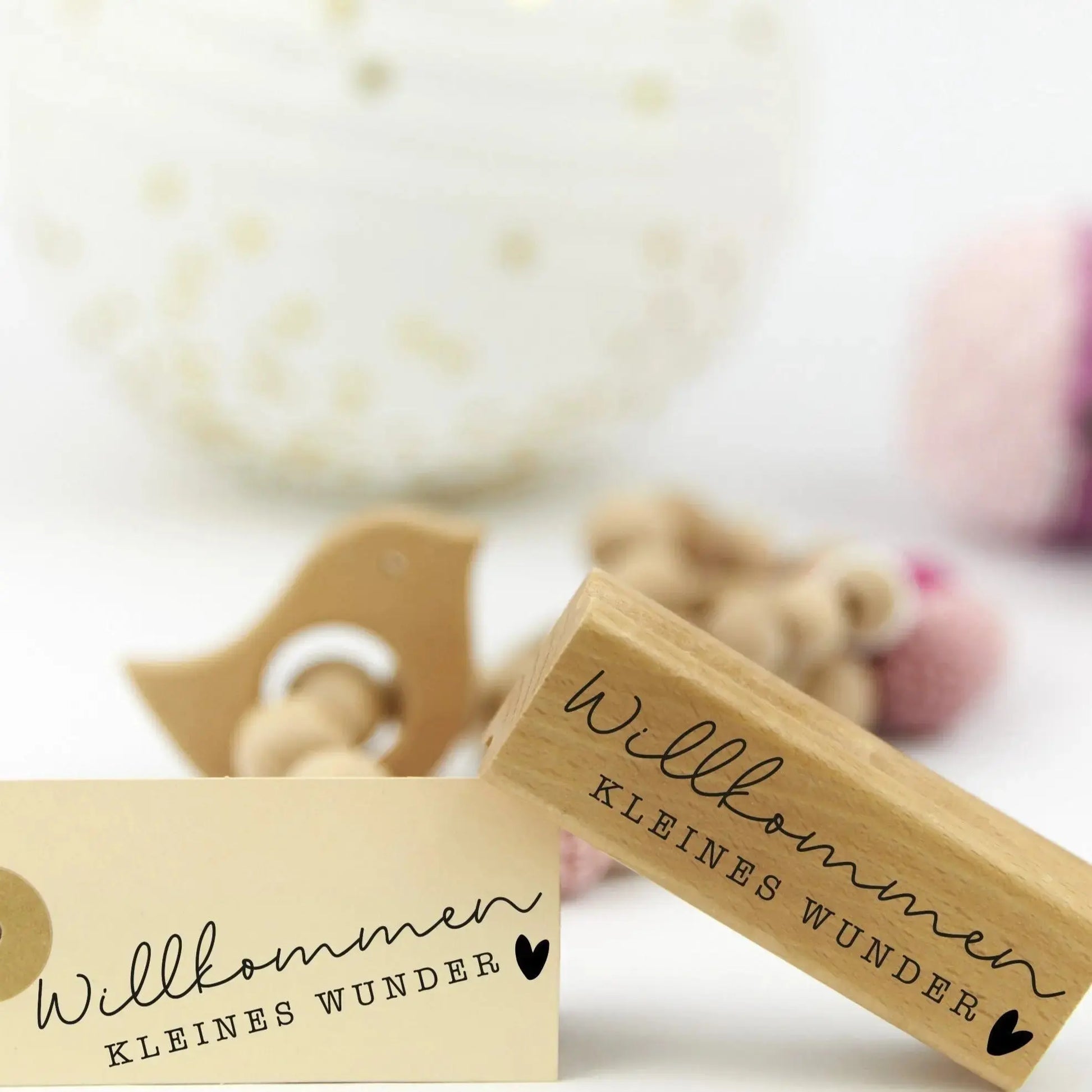 Stempel "Willkommen kleines Wunder" groß - IN LOVE WITH PAPER