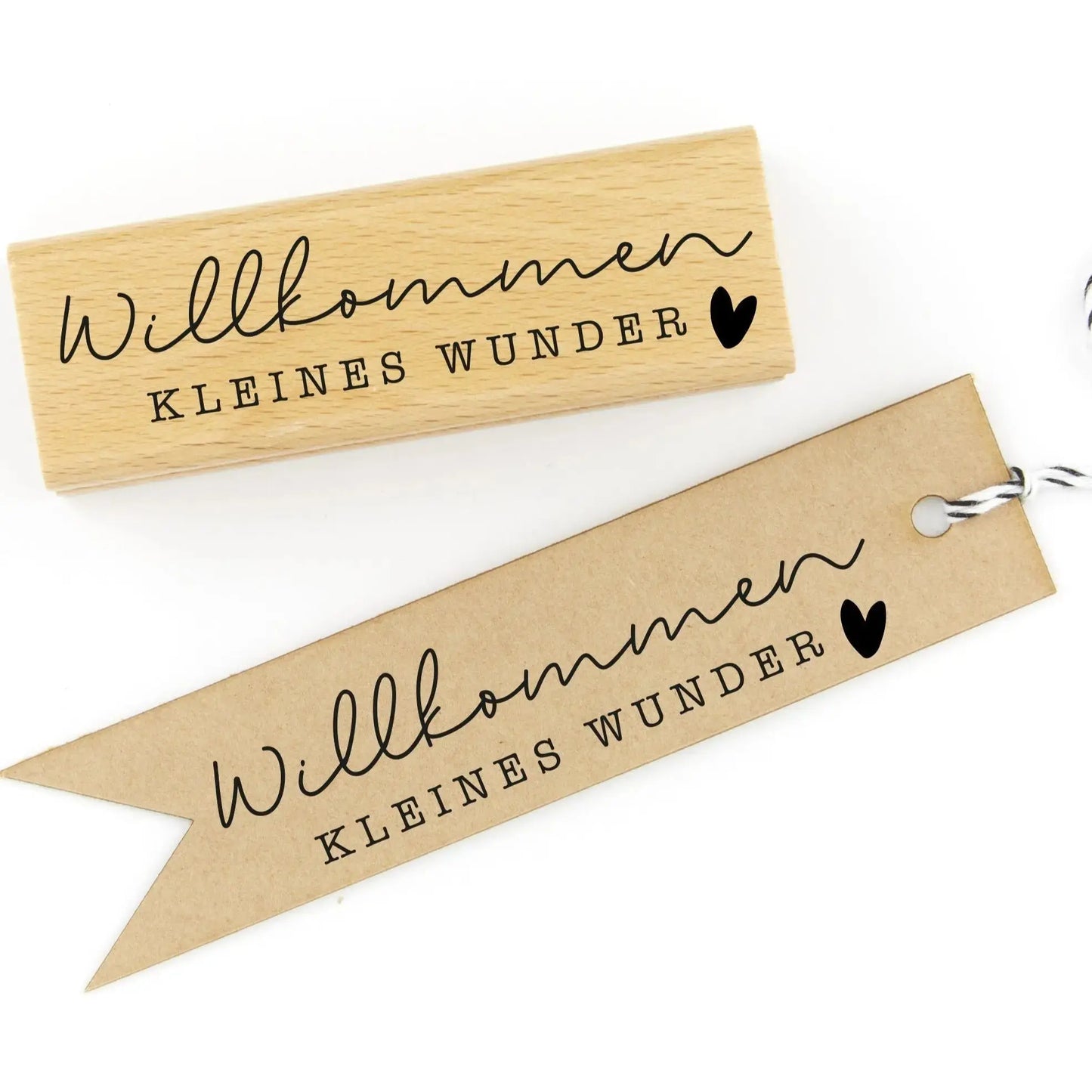 Stempel "Willkommen kleines Wunder" groß - IN LOVE WITH PAPER