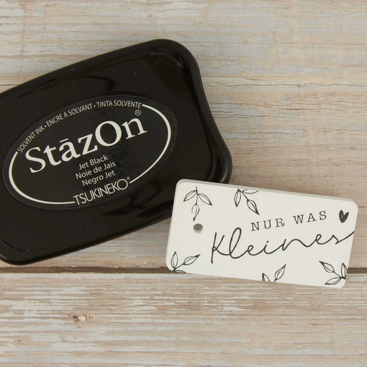 Stempelkissen StazOn schwarz / für Glas, Keramik, Raysin - IN LOVE WITH PAPER
