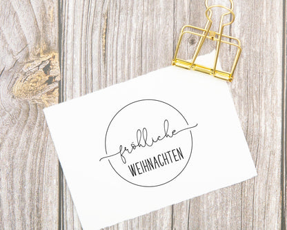 Weihnachtsstempel "Fröhliche Weihnachten" (W022) - IN LOVE WITH PAPER