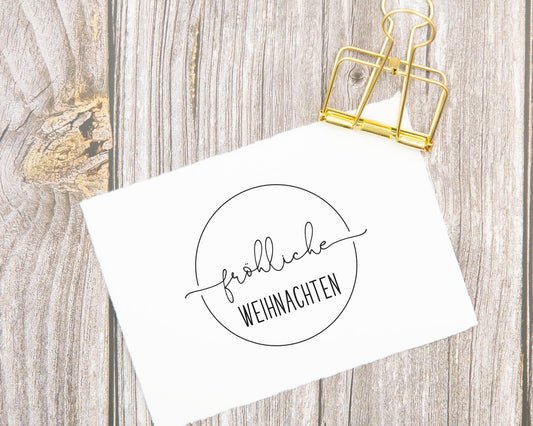 Weihnachtsstempel "Fröhliche Weihnachten" (W022) - IN LOVE WITH PAPER