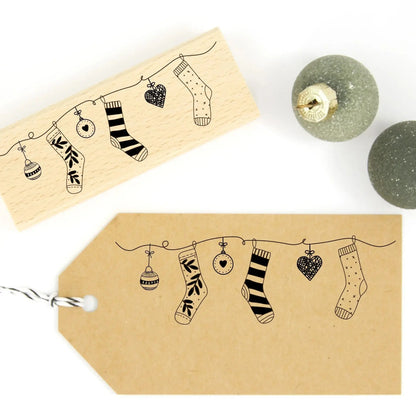 Weihnachtsstempel Sockengirlande - IN LOVE WITH PAPER